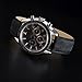 WOCCI 18mm Vintage Leather Watch Band for Men and Women, Gold Buckle (Black)