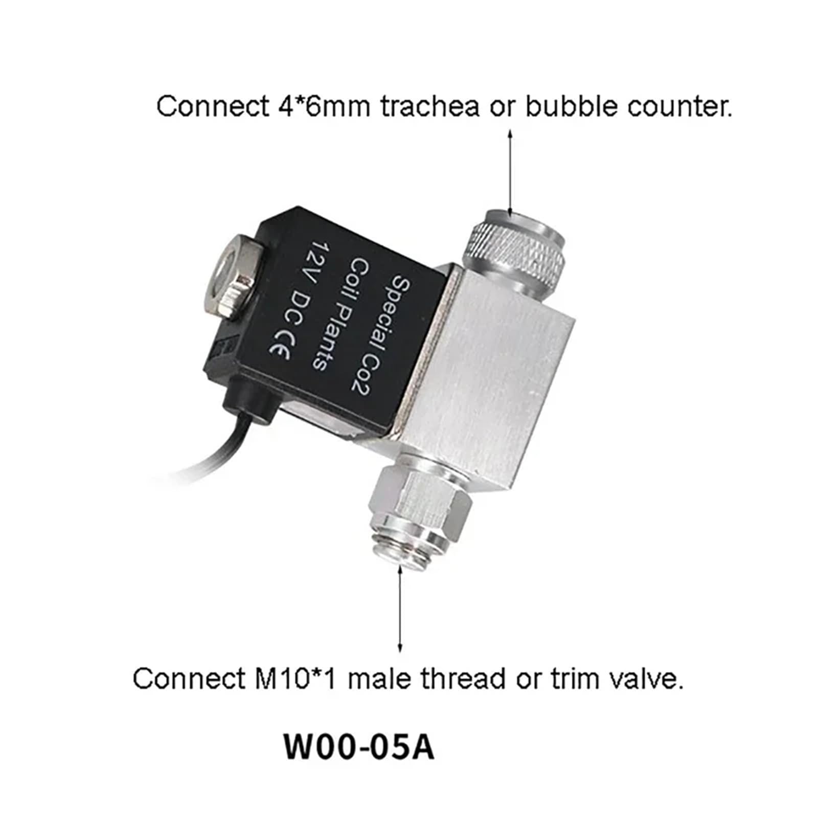 Generatore di CO2 for Acquario con valvola solenoide, diffusore Bolle in Acciaio Inossidabile, Sistema for for Piante acquatiche(1L Set,US Plug 110V)