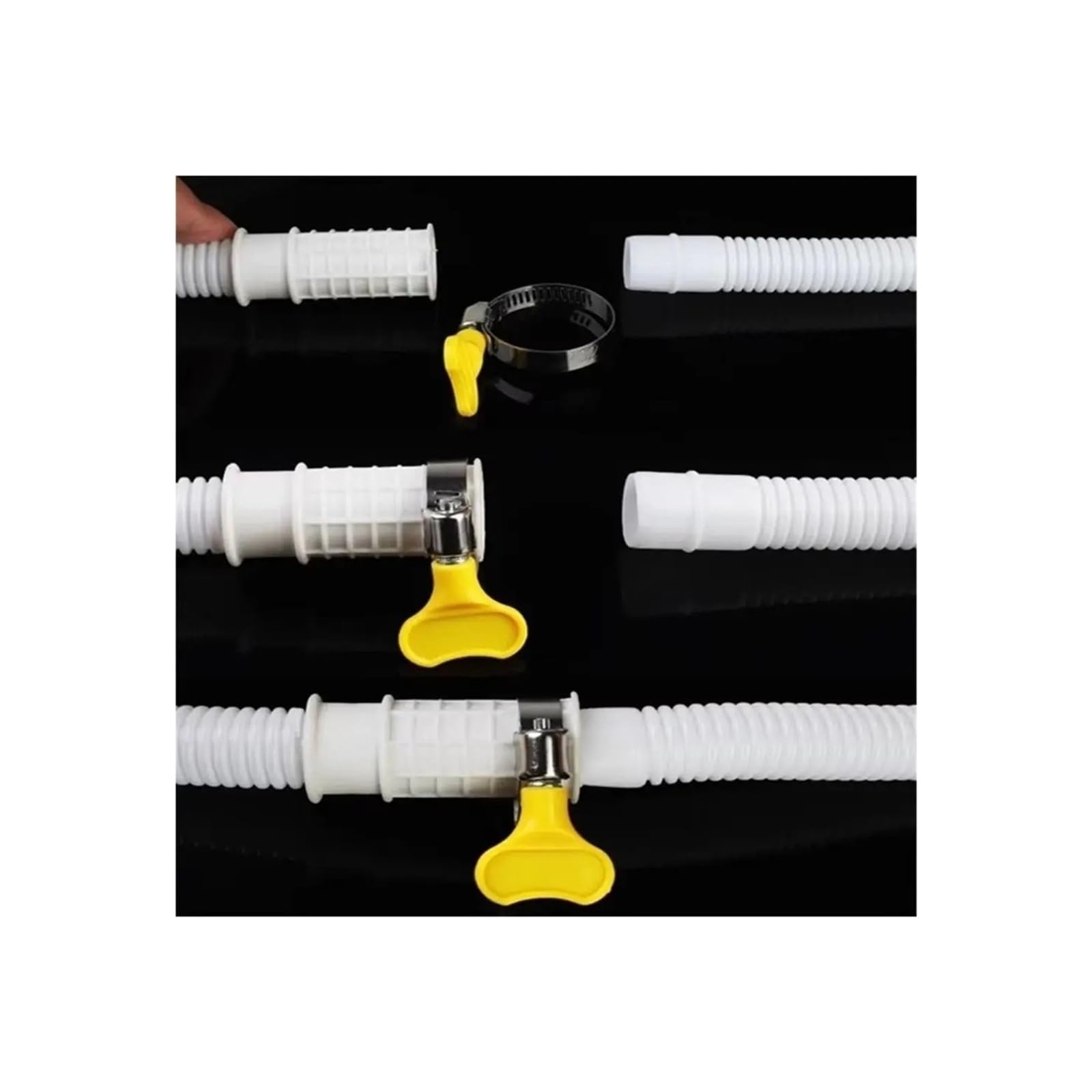 Compatible Con Manguera De Drenaje De Aire Acondicionado De Plástico Blanco Grueso Universal, 1-5M, Tubo De Lavadora, Manguera De Drenaje De Lavadora(2pcs 5m)