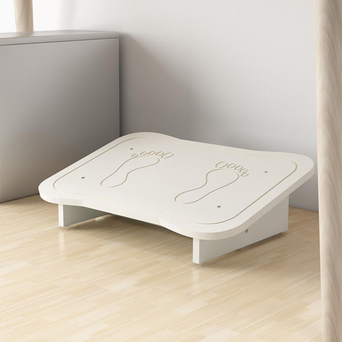 Abaodam Reposapiés de Oficina, Antideslizante, Tablero Artificial Blanco
