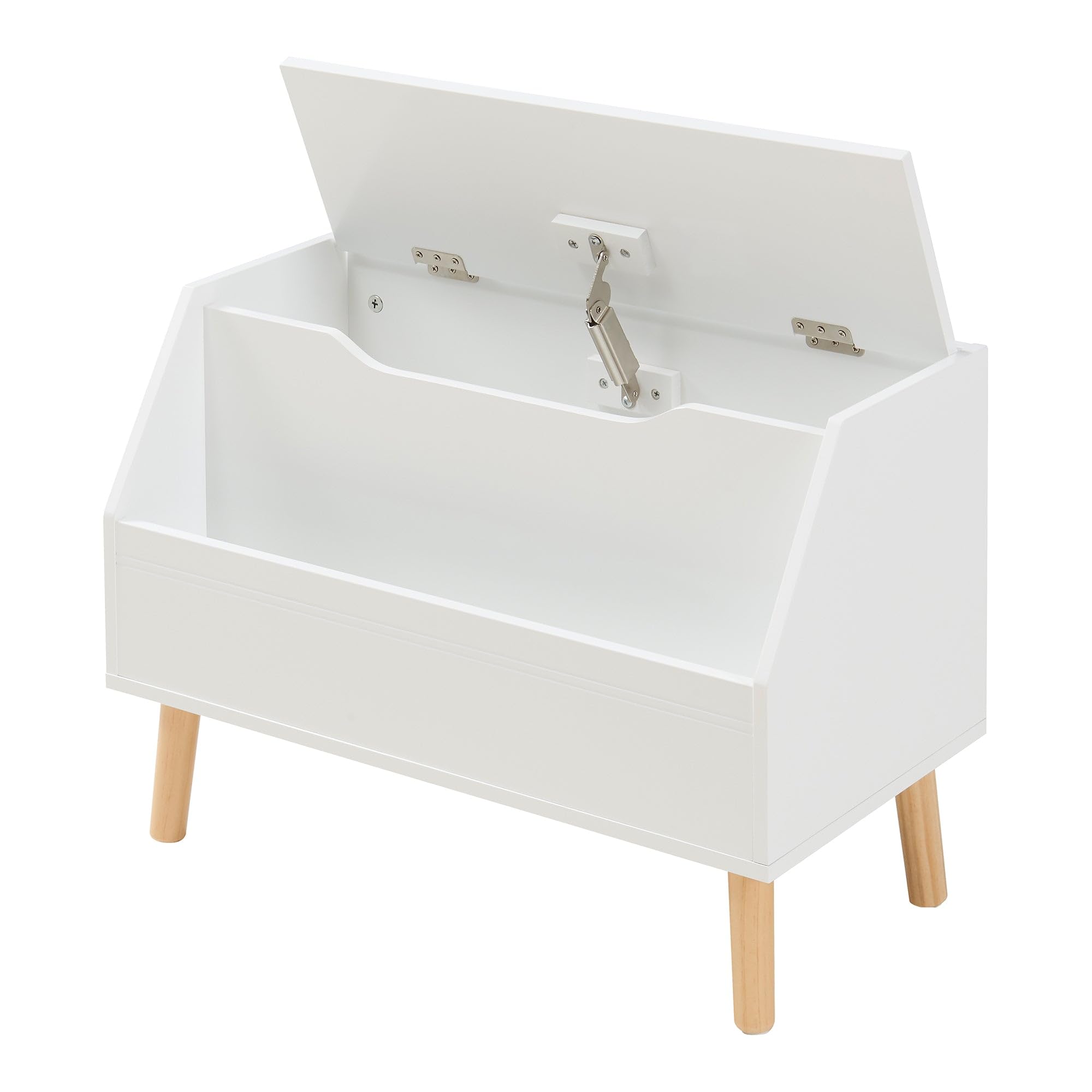 Helloshop26 Cassapanca per giocattoli 60 x 30 x 43 cm, bianco naturale 03_0009284