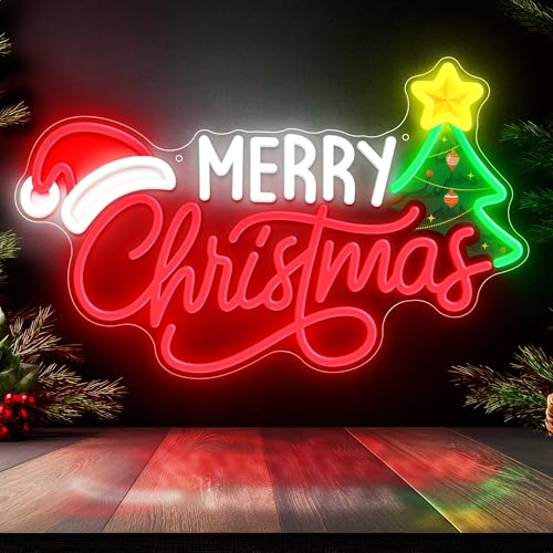 SELICOR Merry Christmas Neon Signs for Wall Decor,LED Sign with