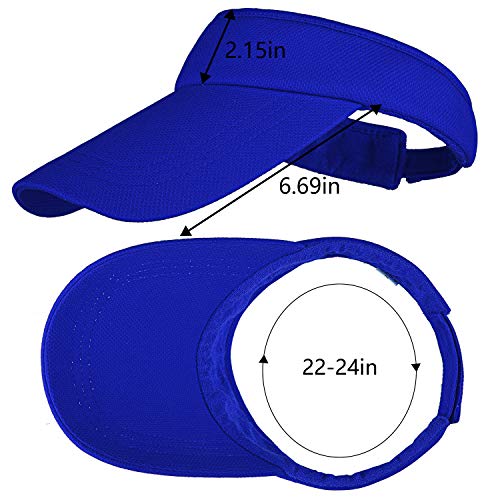 Cooraby 4 Pack Adjustable Sun Visors Outdoor Sport Sun Visors Hats With Long Brim For Men And Women #TOP1
