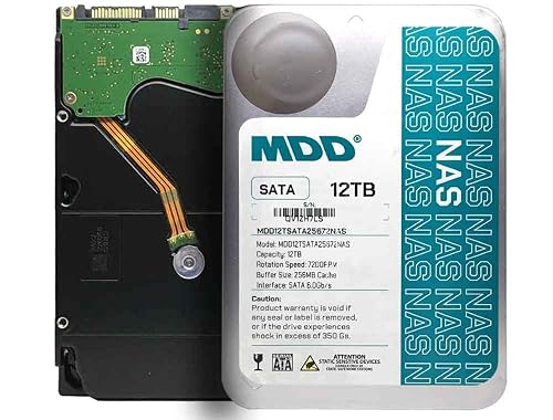MDD 12TB 7200RPM SATA NAS Hard Drive (Renewed)