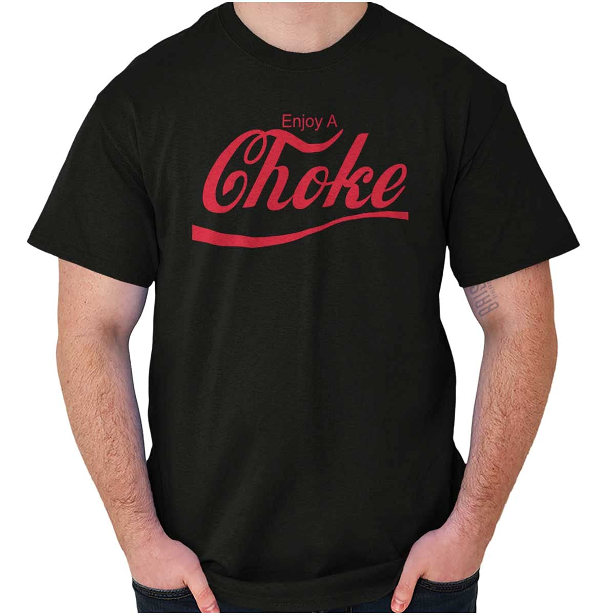 HAMERCOPEnjoy a Choke Soda Pun Martial Arts Mens Graphic T Shirt Tees