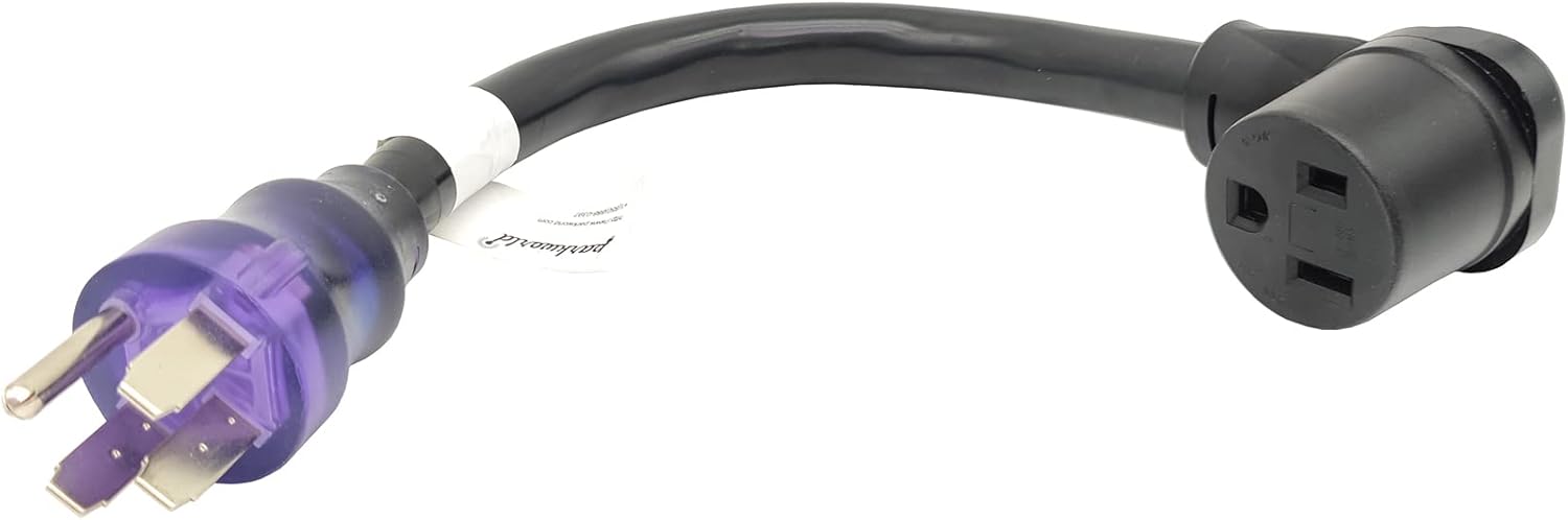Parkworld 63456 RV to Welder 6AWG 50 Amp Adapter Cord, RV Straight Plug NEMA 14-50P to 6-50R Female, 50A, 250V (1.5FT)