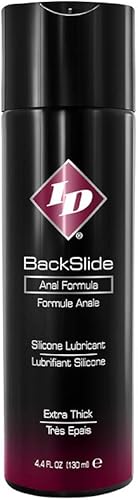 ID Lubricants Backslide Botella de silicona lubricante anal con lubricante personal, Black_backslide, 4.4 onzas líquidas, 1 unidad, (BCK-04)