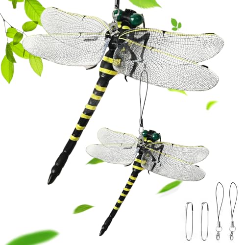 虫除け 正規品 蜻蛉 昆虫 虫よけ トンボ PVC材質 虫避け 動物 釣り 室内装飾 ベランダ 網戸 室内 登山 渓流釣り キャンプ アウトドア 屋外と屋内両用 小型S 2PC