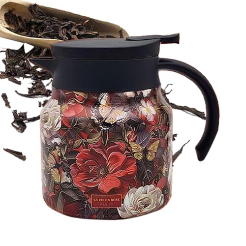 Brocca termica per bevande calde, isolata, brocca di caffè isolata da 800 ml, caffettiera calda, distributore di bevande con brocca di acqua calda di grande capacità per bevande CA