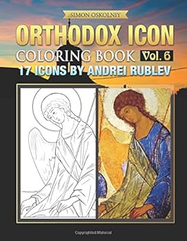 Paperback Orthodox Icon Coloring Book Vol. 6: 17 Icons by Andrei Rublev Book