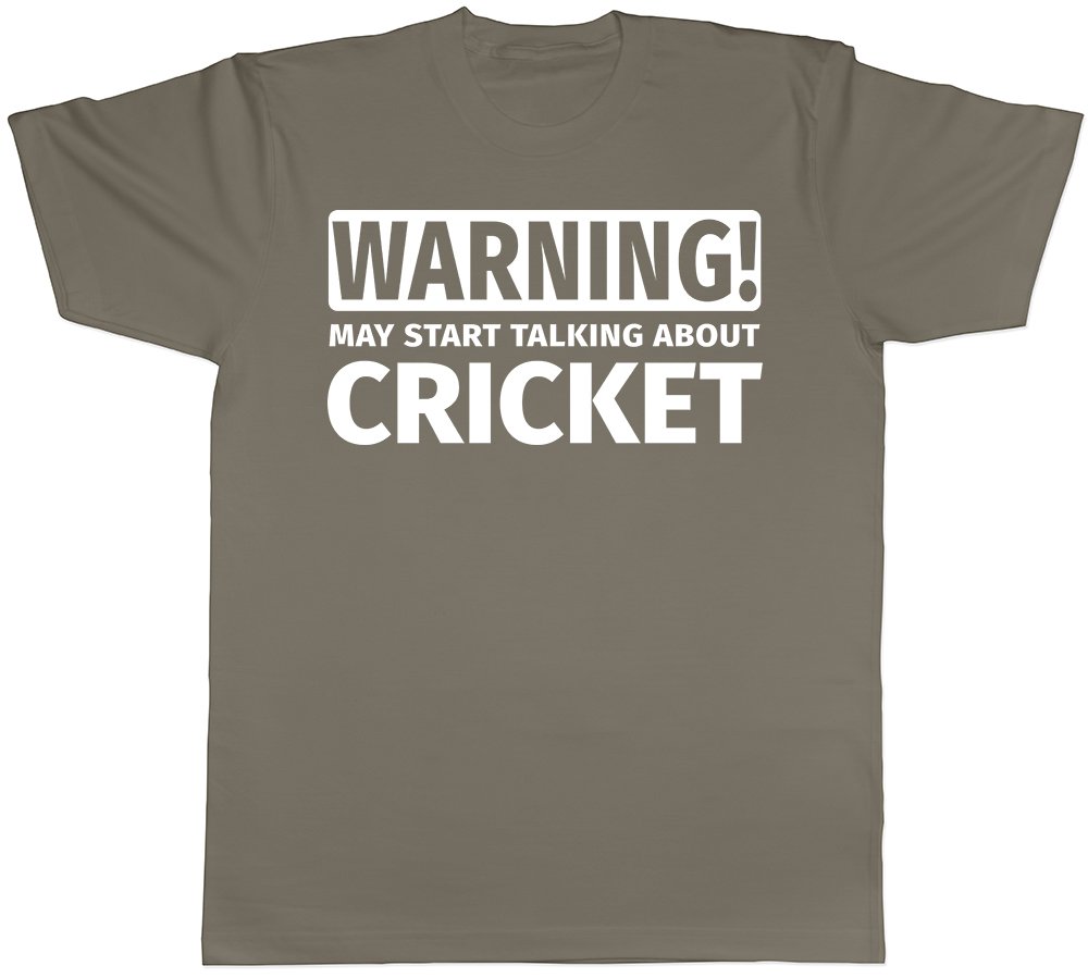Shopagift Warning May Start Talking About Cricket Unisex T-Shirt Grey