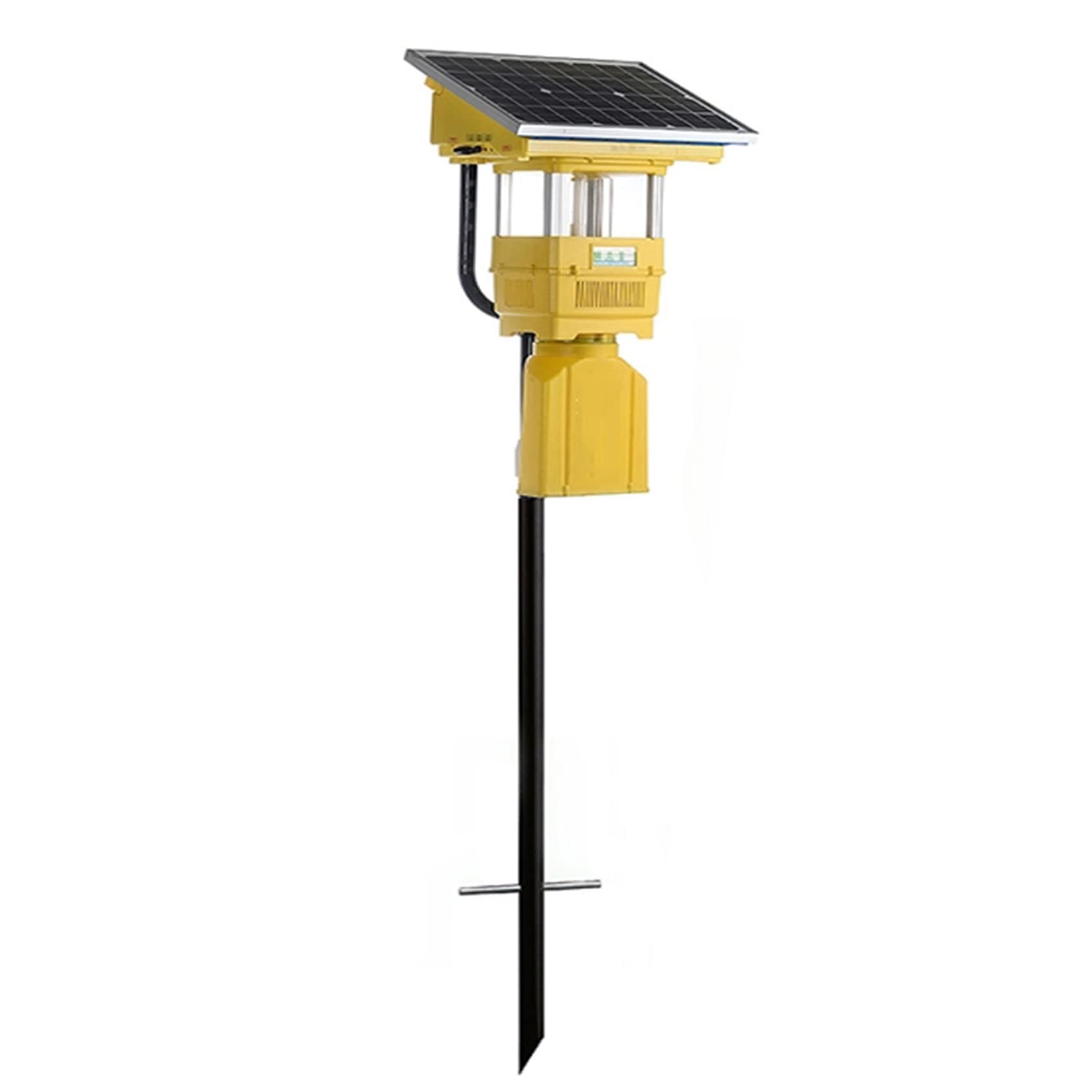 Solar-UV-Fliegenfalle für den Außenbereich, 2-in-1, vollautomatischer Insektenvernichter, Schädlingsbekämpfungslampe für die Landwirtschaft, Hochleistungsnetz, IPX7, Mückenvernichtungslampe für