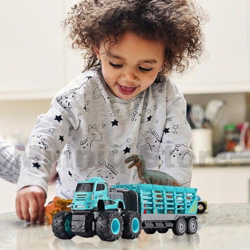 Image of Animals Transport Truck 1:43 Metal Toys Alloy Diecast Truck Set Toy, Diecast Miniature Car Model Best Birthday Gift for Kids [Multicolor = Sent Any 1 Truck]