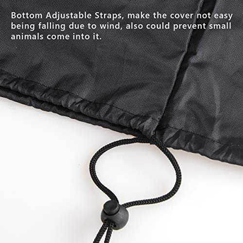 Turbine Vent Cover, Luxiv Black Roof Ventilator Cover Waterproof Turbine Roof Cover 420D Oxford Cloth Turbine Ventilator Covers (12D X 17.5W) #TOP3