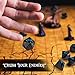Metal Polyhedral DND Dice Set (7 Black and Blue Game Dice Plus Custom Tin Case) Dire Wolf Dice Gift Set for Role Playing RPG Like Dungeons and Dragons D&D, Pathfinder, Magic The Gathering MTG Games