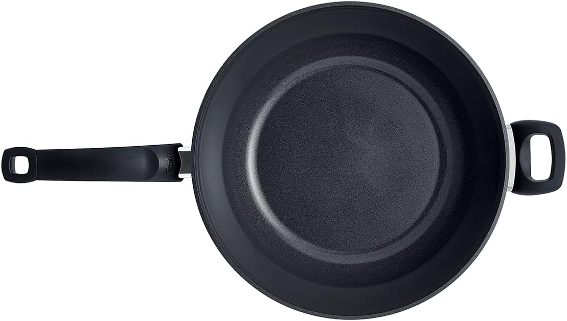 Fissler Ceratal Comfort Ceramic 12.6 Inch Non-Stick Wok, Orbit Black, Made without PFAS