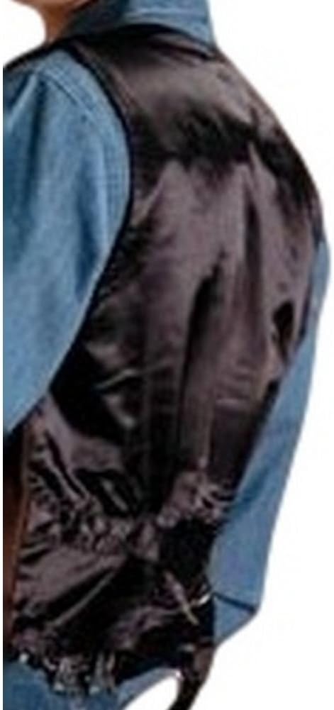 Mens Brown Suede Leather Vest With Buckle Tie Big Man Fit