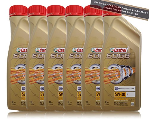 Preisvergleich Produktbild Unbekannt Castrol 57420 Edge Motoröl Titanium FST 5W-30 LL, (6 Liter)