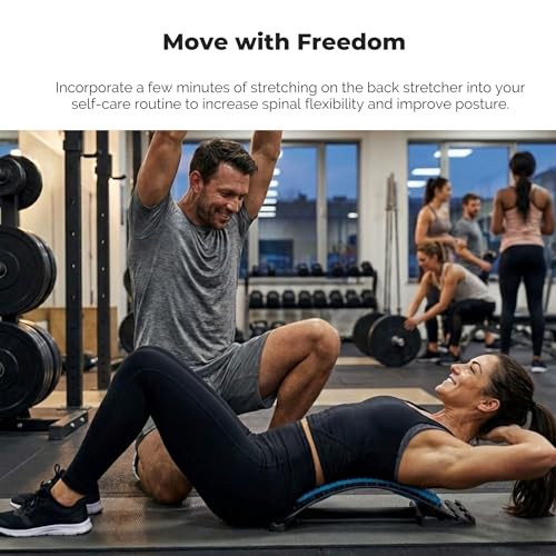 Image of Just A Feeling Back Stretcher Lower - Lumbar Support & Back Cracker w /Silicone & Foam Pads - Spinal Decompression Device for Sciatica, Herniated Disc, Back Popper for Back Pain w /Chair Strap