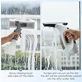 Window Vac, Cordless Window Vacuum Cleaner, Rechargeable Window Cleaner with 500ML Water Tank & Spray Bottle, Streak-Free Cleaning, 30 Mins Working Time, Suitable for Windows, Tiles, Mirrors, Showers - Image 3