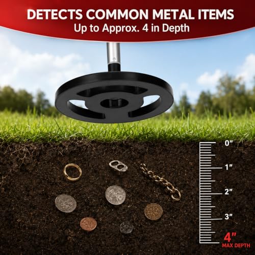 Image of Metal Detector for Kids - Adjustable 17 inch-32 inch Kids Metal Detector with LCD Display, 6 inch IP68 Waterproof Search Coil, Beginner Treasure Finder, Gift for Boys and Girls