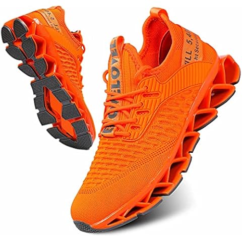 Chopben Womens Running Shoes Ladies Blade Tennis Walking Sneakers Comfort Fashion Non Slip Work Sport Athletic Shoes Orange,6 Cover