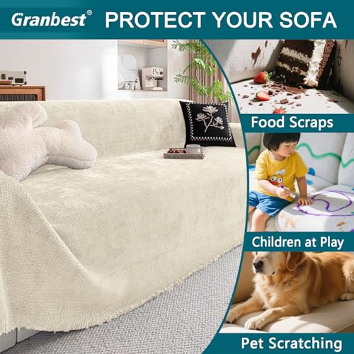 Manta de chenilla para sofá grande protector universal decorativo de cuatro estaciones 6