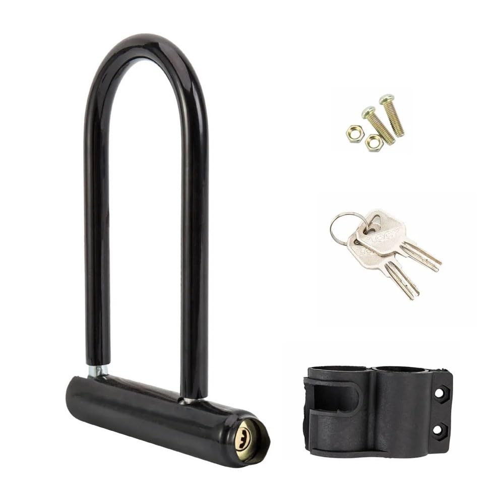 Candado en U for bicicleta, portátil, resistente, impermeable, antirrobo, de seguridad, for motocicleta, scooter, ciclismo, con llave Candado para bicicleta(One Size)