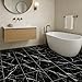 Tenedos China Black Marble 12x12 Polished Tile – Natural Stone with White Veins for Bathroom Wall, Kitchen Backsplash, Fireplace Surround, Floor (Sold by Piece, 1 Sq.Ft)