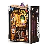 Picture of KERNOWO Book Nook Kit, DIY 3D Wooden Puzzles for Adults, Teens and Beginners, Miniature Tiny House Kit for Bookshelf Decor, Bookish Gift for Family, Friends, Book Lovers (Magic Book)