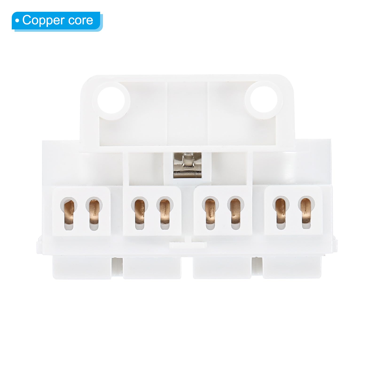 PATIKIL Lot De 2 Supports Lampe 2G11 - Connecteur Douille 4 Broches H Pour Tube LED/Fluorescent, Blanc Ignifuge