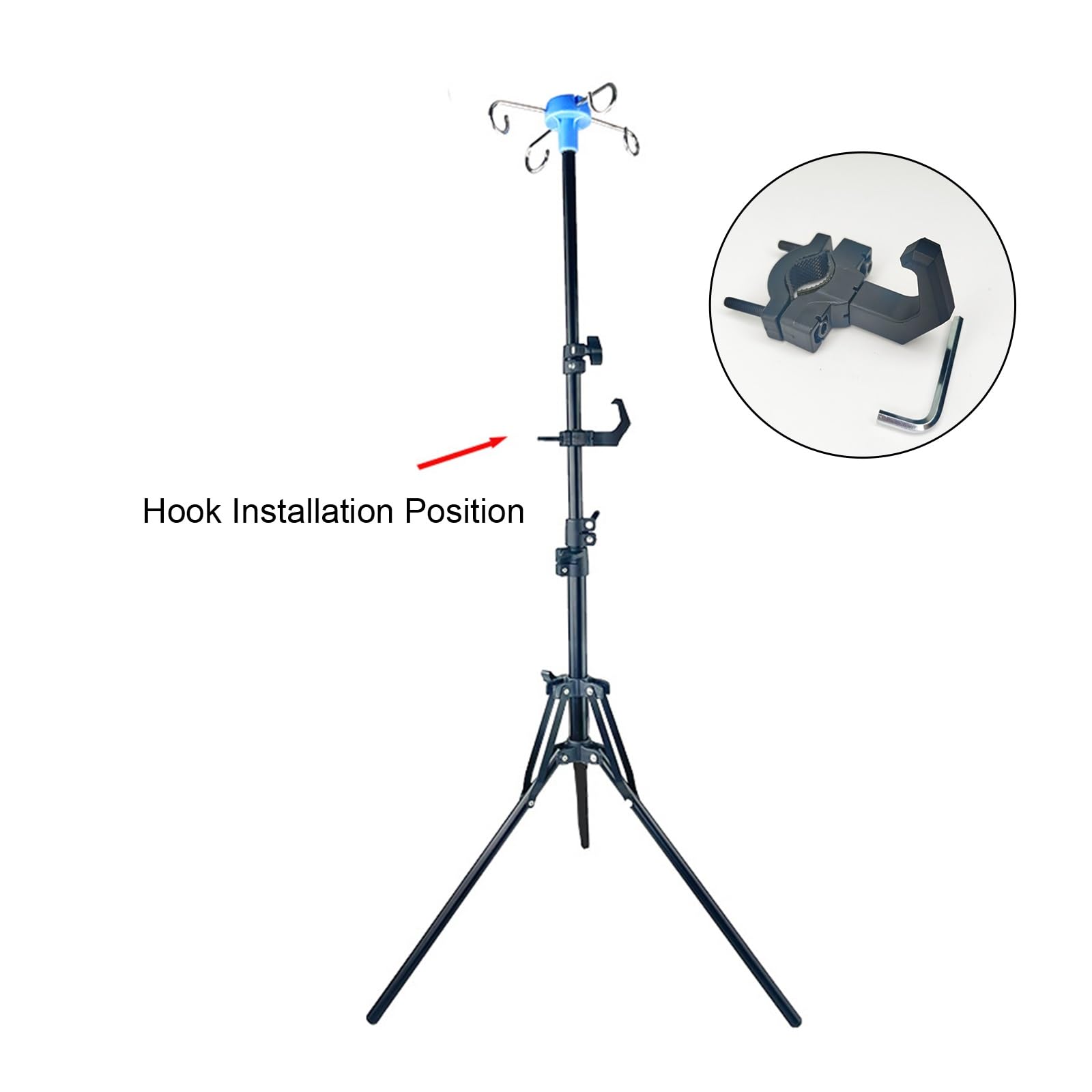 Soporte Poste Plegable Intravenoso, Medical IV Pole Soporte, Soporte Portatil Portasueros para Sillas de Ruedas, Camas, Clínicas de Enfermería, Atención Domiciliaria, Viajes