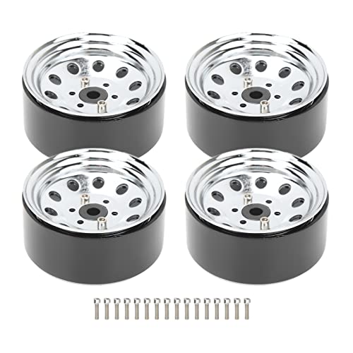 Moyeu de roue RC Beadlock 1,9 pouces en fer argent pour remplacement de jante