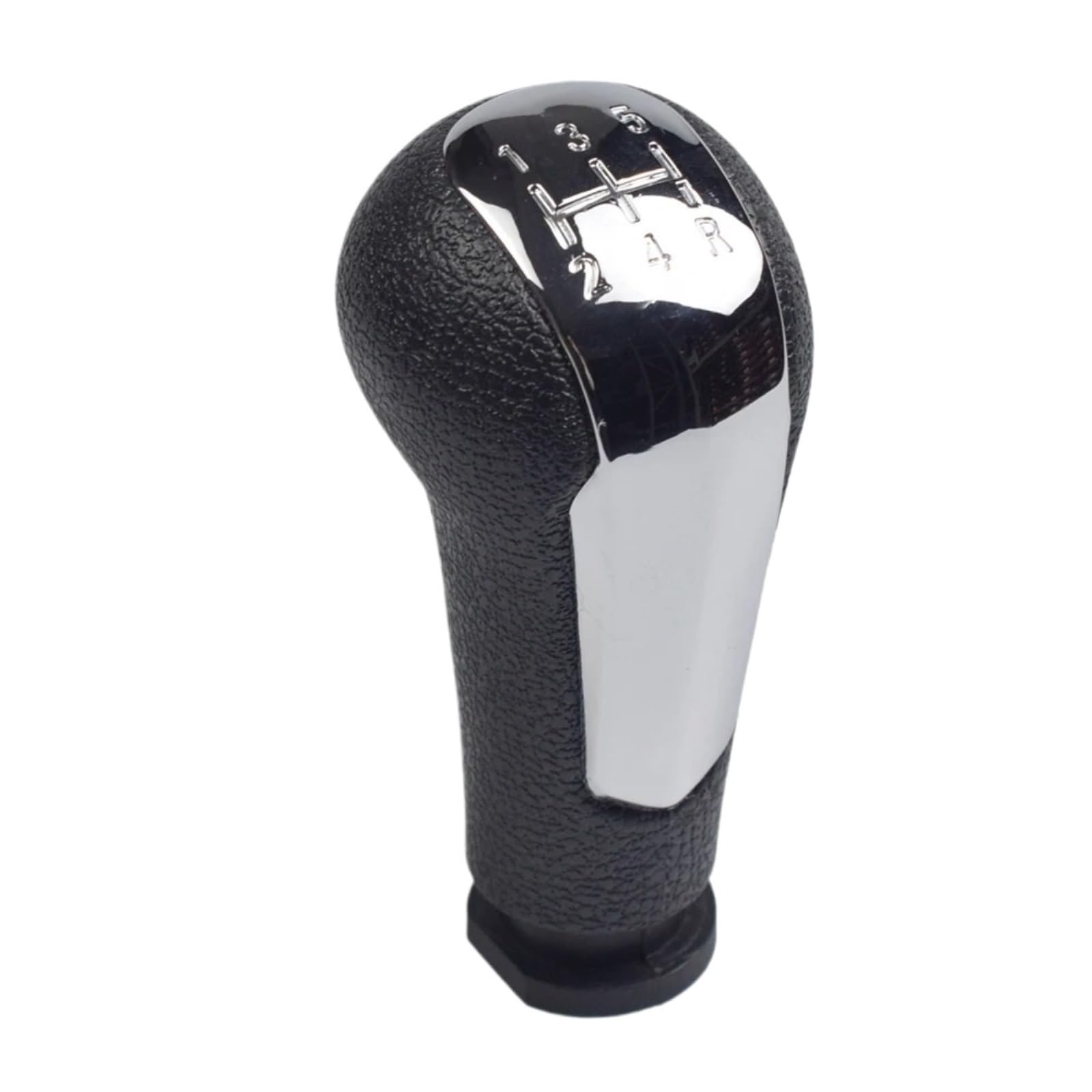 Ehwlfvx Chrome Car Gear Shift For Chevrolet For Matiz For Spark M300 2011-2016+ Car 5 Speed Manual Gear Shift Knob Black Leather Gaiter Boot Cover(Chrome)