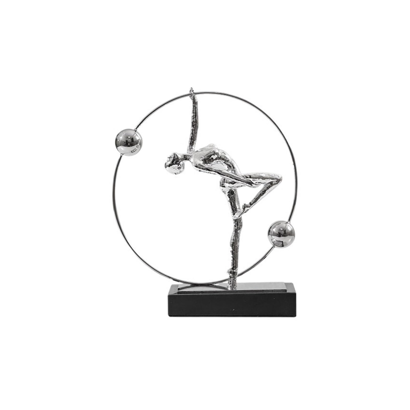 zhuyanbo007 Desk Statue, Character sculpture ornaments, creative art crafts, home(Silver)