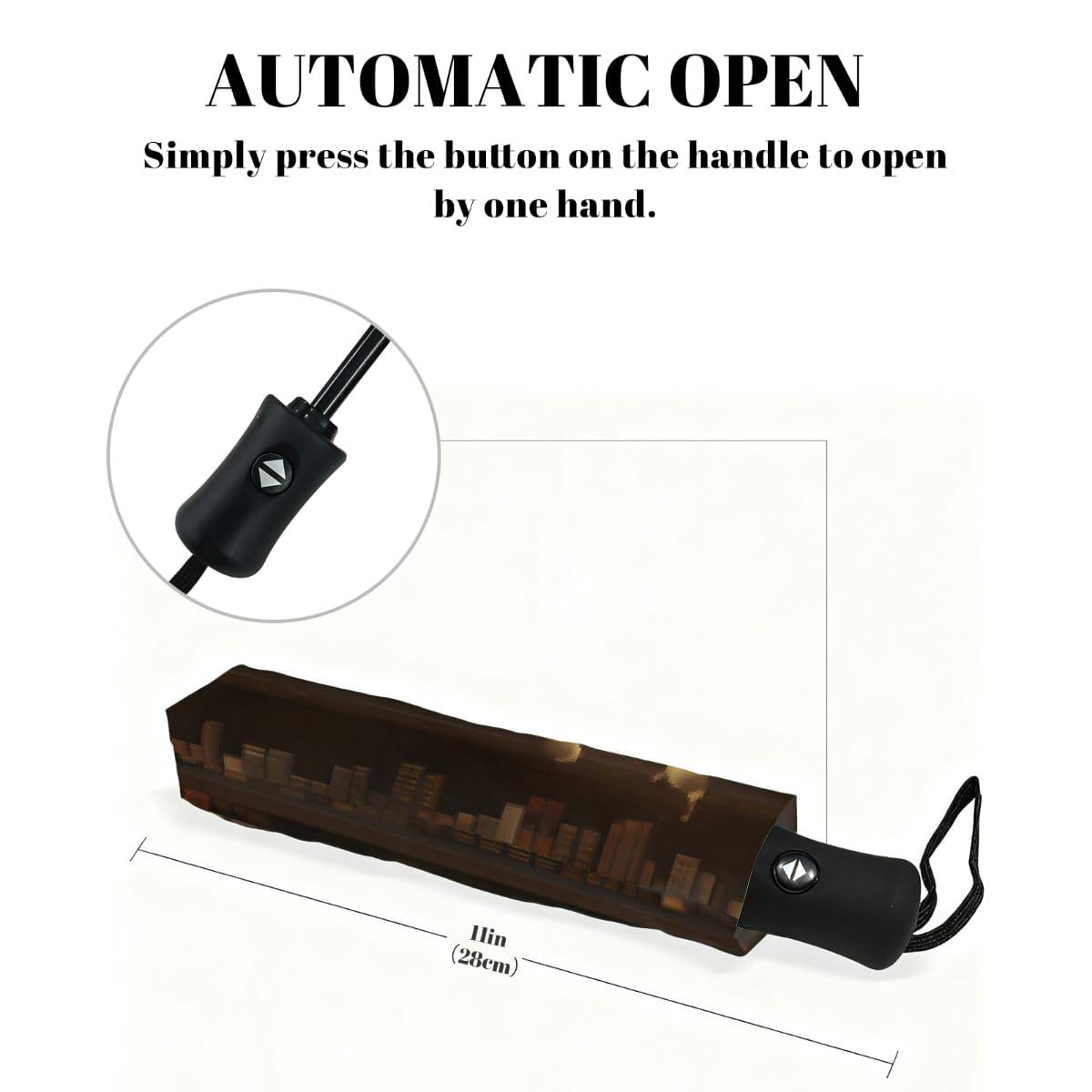 Paraguas compacto de viaje resistente al viento, plegable, para lluvia, apertura automática, protección contra rayos UV y agua