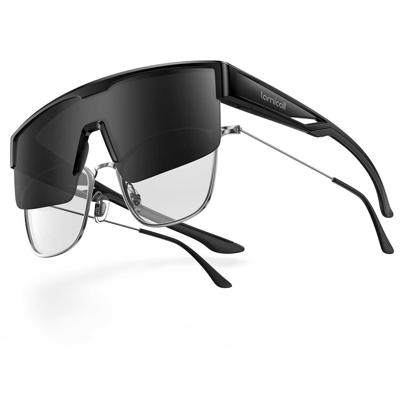 Lamicall Polarized Fit Over Glasses Sunglasses - Universal UV400 Protection for Men Women, Oversized Sun glasses