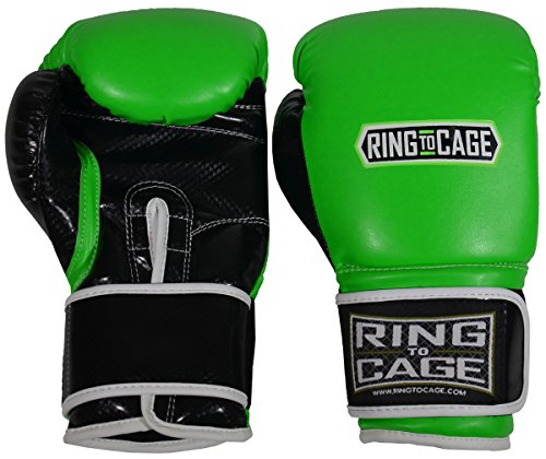 Gym Training Stand-Up Boxing Gloves (Neon Green/Black, Regular-12oz)