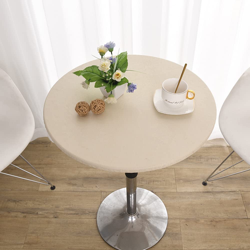 Nappe Ronde Imperméable Et élastique – Motif Plantes Vertes (80 Cm, Blanc) – Morbuy