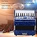 Accordion 22 Keys 8 Bass, Professional Musical Instruments for Adults Kids Children Beginners Gifts for Home Stage Performance with Black White Keys, Pure Sound Quality (Dark Blue)