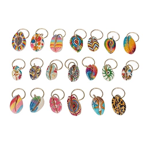 20 piezas Aros para Dreadlocks con Diseño de Concha, Clips Exquisitos para Trenzas, Accesorios de Pelo para Hombres y Mujeres, Venta al por Mayor miniatura 1