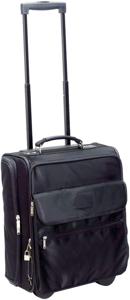 Rolling 15.4" Computer Overnighter Case - BLACK