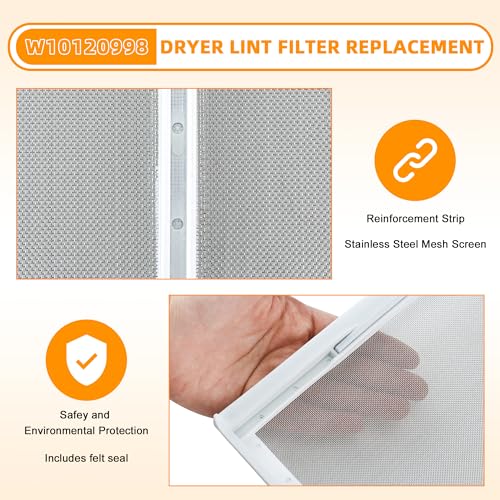W10120998 Dryer Lint Screen Filter Replacement Part by AMI PARTS - Compatible with Whirlpool, Kenmore, Roper & Sears Dryers