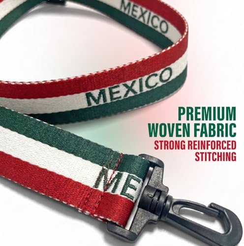 Crossbody Purse Strap Replacement for Clear Bag for Stadium Events β Adjustable 1.5β Wide Woven Strap for Stadium Bags, Tote & Handbags β Game Day, Soccer & Concerts - (Mexico Flag Design) - 3