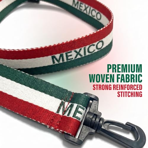 Crossbody Purse Strap Replacement for Clear Bag for Stadium Events – Adjustable 1.5” Wide Woven Strap for Stadium Bags, Tote & Handbags – Game Day, Soccer & Concerts - (Mexico Flag Design) — view 4