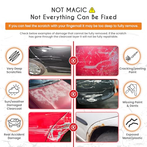 Image of ScratchXpert Car Scratch Remover Cream | With First Ever dual density sponge | 150 ml | Car Body Scratch Remover | Car and Bike Scratch Remover Kit for Deep Scratch (White)