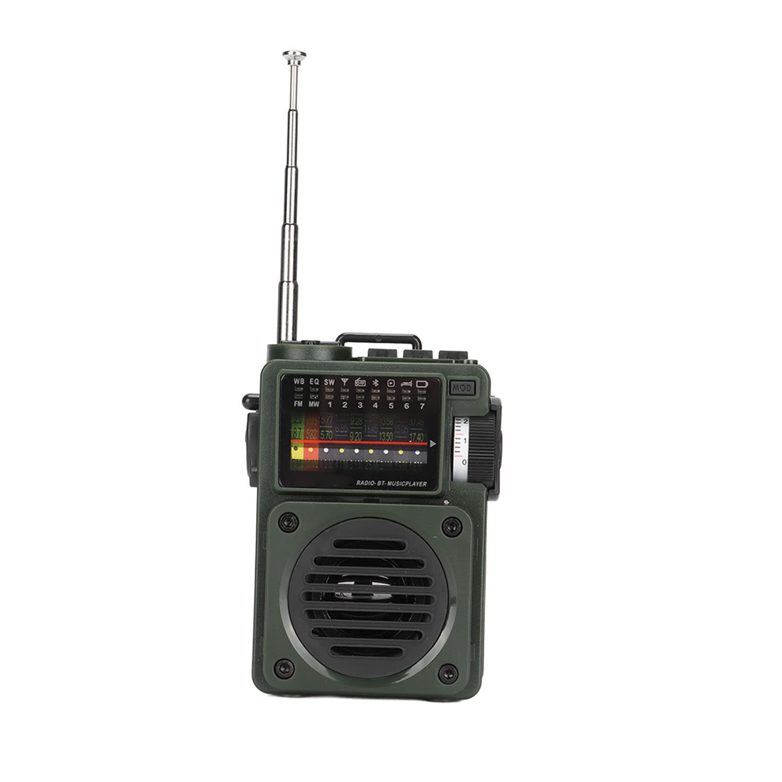 HRD 700 Radio de Corta con Bluetooth, Reproductor de Radios de Banda Completa con Pronóstico del Tiempo NOAA, Tarjeta de Memoria Compatible, Reproductor de Música de Radios