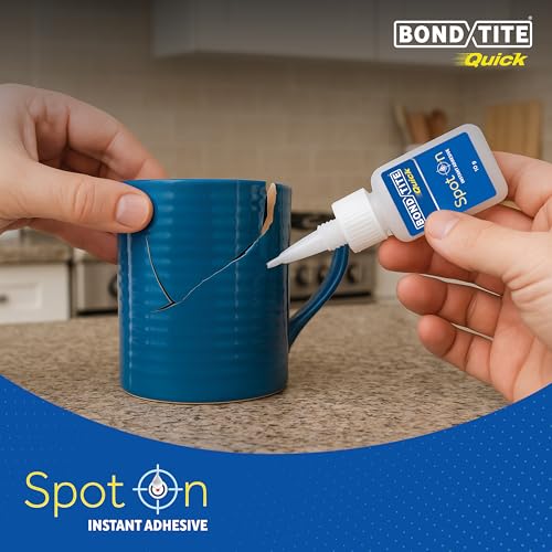 Image of Bondtite Quick Spot-On Instant Adhesive| 10g (Pack of 2) | DIY Repairs, Crafts, and Household Fixes, All-Purpose Adhesive with Precision Nozzle & Anti-Clog Cap