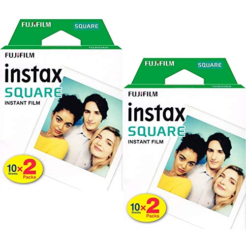 Fujifilm Instax SQUARE Film Bundle Pack (40 Shots) + FREE Wall Album