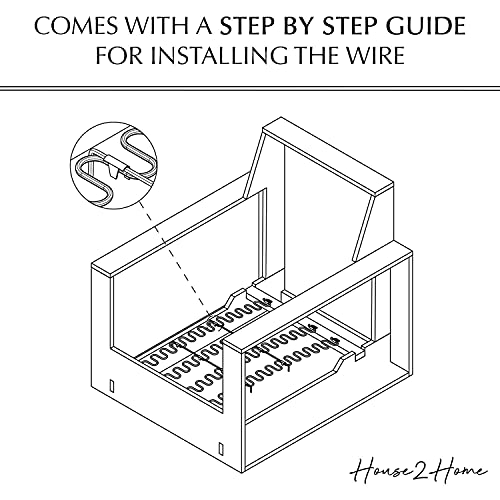 House2Home 23" Couch Spring Repair Kit To Fix Sofa Support For Sagging Cushions - Includes 4Pk Of Springs, Upholstery Spring Clips, Seat Spring Stay Wire, Screws, And Installation Instructions #TOP6